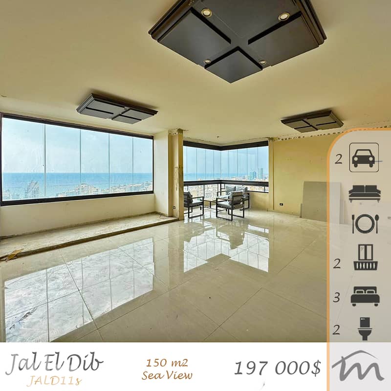 Jal El Dib | Building Age 13 | 3 Bedrooms | 2 Balconies | Prime Catch 0