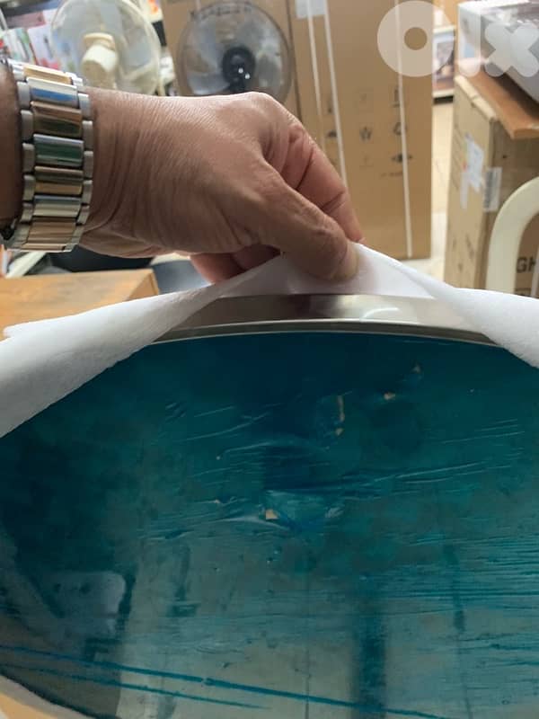 طاوله مستديره استانلس استيل كتير مرتبة جديده 5