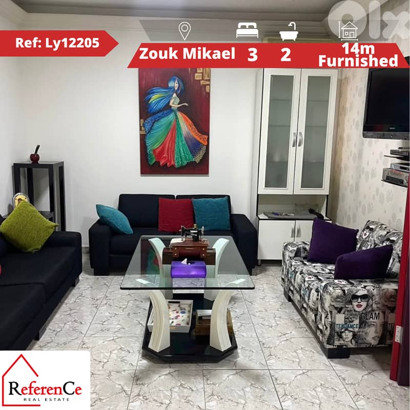 Furnished apartment in Zouk Mikael شقة مفروشة في زوق مكايل 0