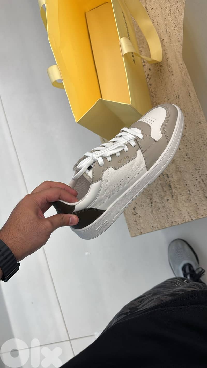 Axel Arigato White & Brown Dice Lo Sneakers 1