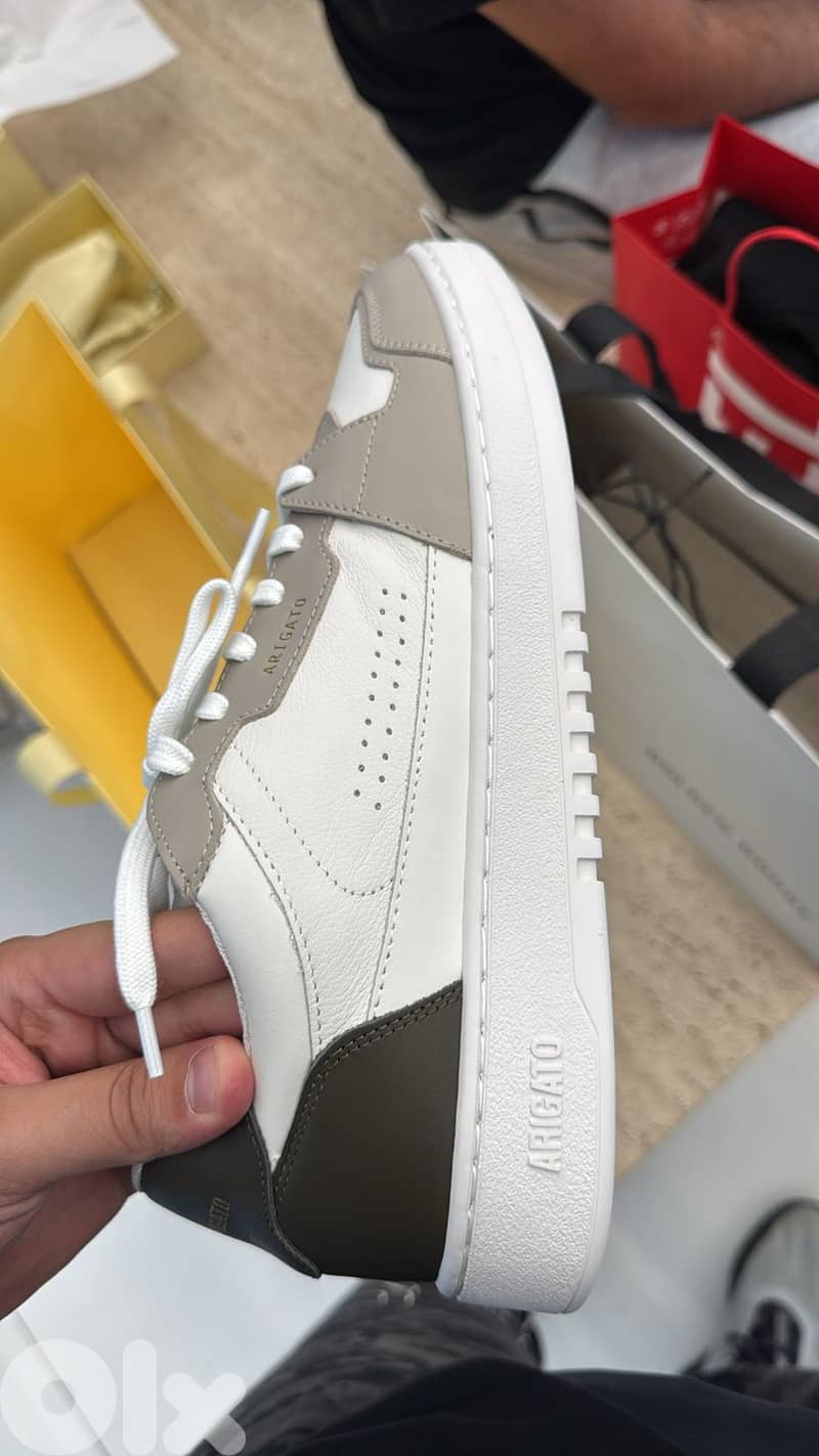 Axel Arigato White & Brown Dice Lo Sneakers 2