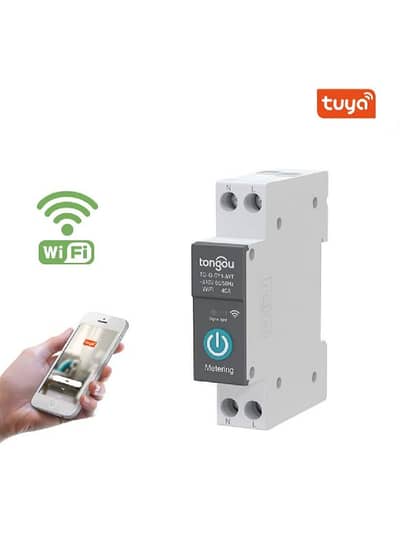 63A WiFi Din Tuya Rail Smart Switch With Metering Function (63A)