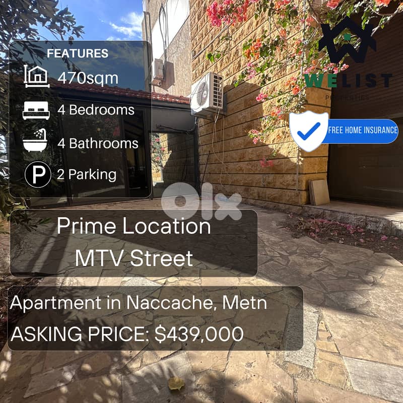 Apartment for sale in Naccache, Metn شقة للبيع في منطقة النقاش 0