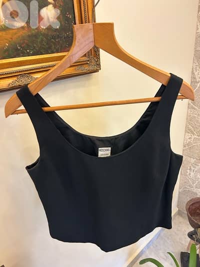 Moschino vintage black top (size L)