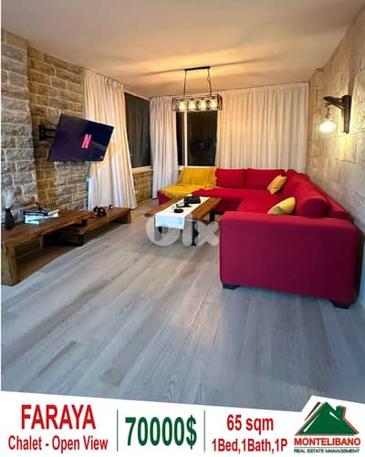 Fully Furnished 65 sqm Chalet For Sale in Faraya (فاريا)with Open View