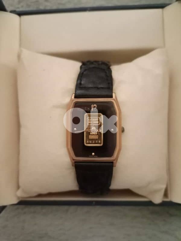 Milex Swiss collection watch with 1 grm Credit Suisse Gold 1980's. 3