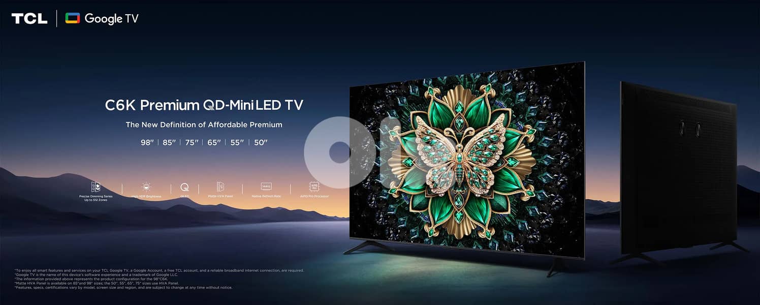 Black Friday Offers TCL C6K 55” 65” 75” 85” 98” 240Hz QD-MiniLED 10