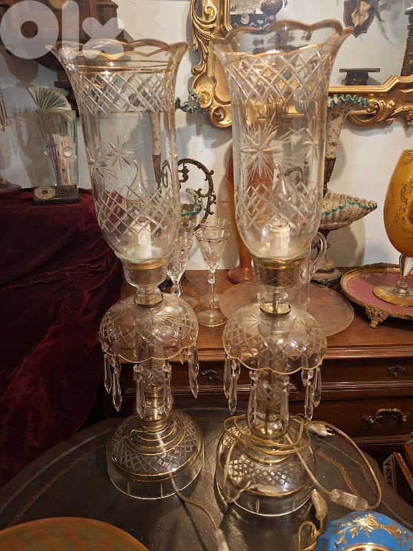 لمبادير عدد٢ كرستال تشيكي اصلي قديم 0