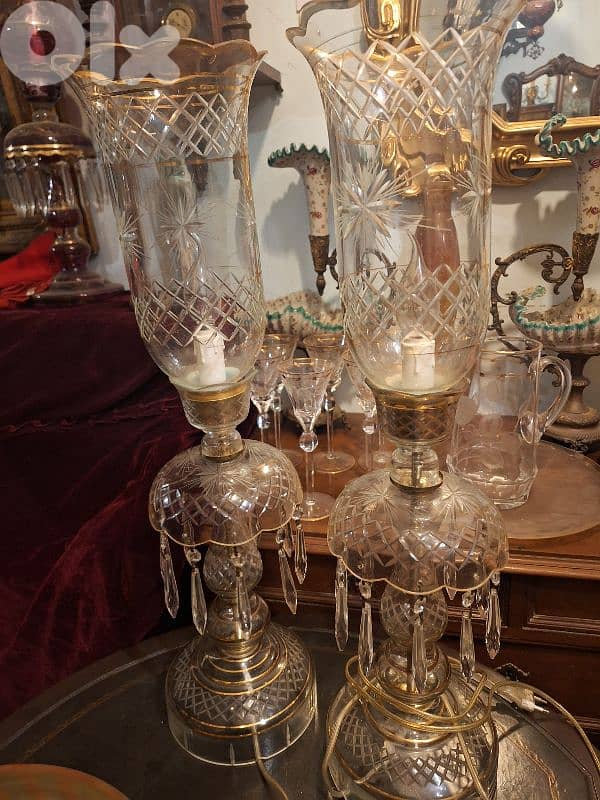 لمبادير عدد٢ كرستال تشيكي اصلي قديم 2