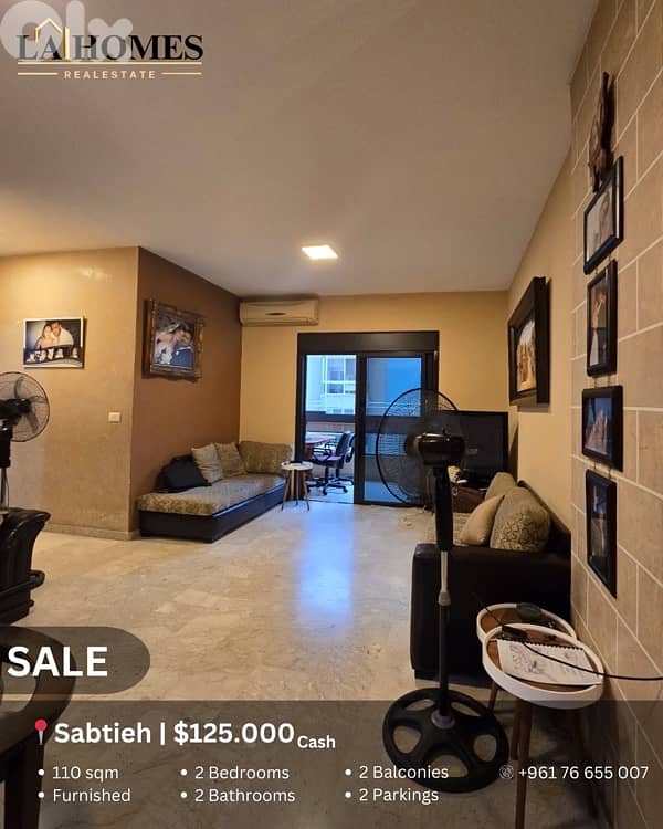 apartment for sale in sabtieh شقة للبيع في السبتية 0