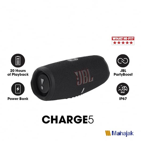 JBL Charge 5 – Portable Waterproof Bluetooth Speaker canada original. 1