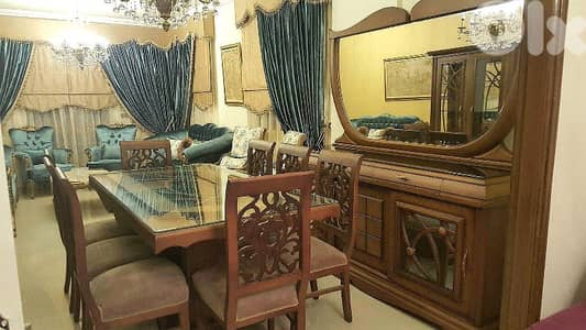 غرفة سفرة كاملة ابواب جرار خشب زين full dining room