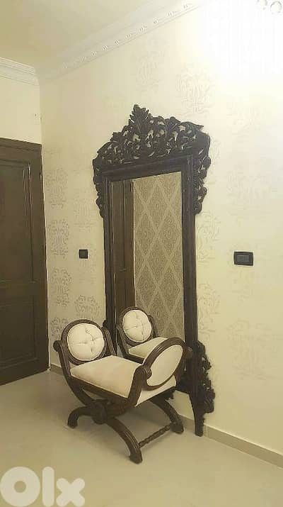 مراية حفر خشب زين رائعة طول مترين
