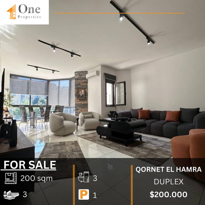 DUPLEX FOR SALE IN QORNET EL HAMRA 0