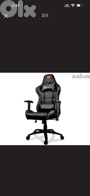 Cougar Armor one Gaming Chair Blue-Orange 2