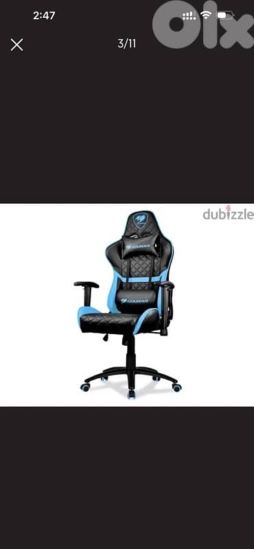 Cougar Armor one Gaming Chair Blue-Orange 3