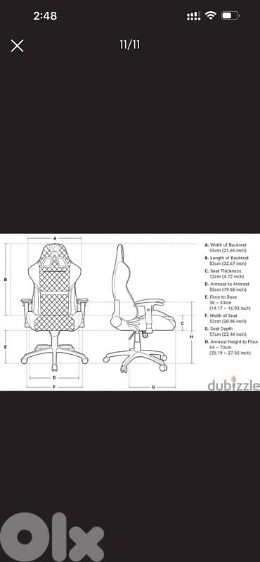 Cougar Armor one Gaming Chair Blue-Orange 7