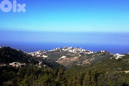 850 SQM Land in Kfour, Keserwan with Open Sea & Greenery View