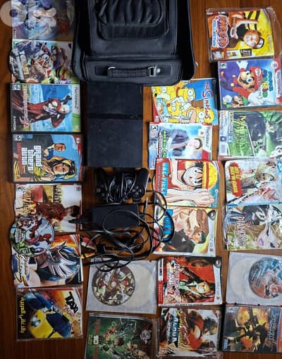 PS2+25 games+memoy card+Sealed controller+cables