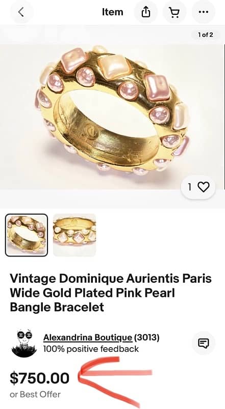 Old bracelet from 1980 Dominique Paris Aurientis original theprice700$ 0
