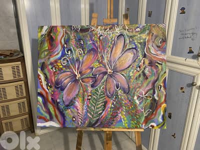 Large flowers painting