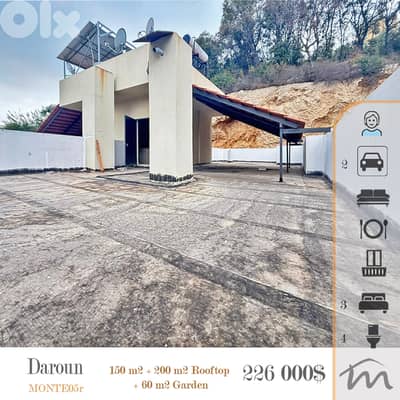 Daroun | One of a Kind 150m² + 200m² Rooftop + 60m² Garden | Brand New