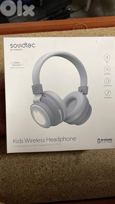 Soundtec kids wireless headphone white