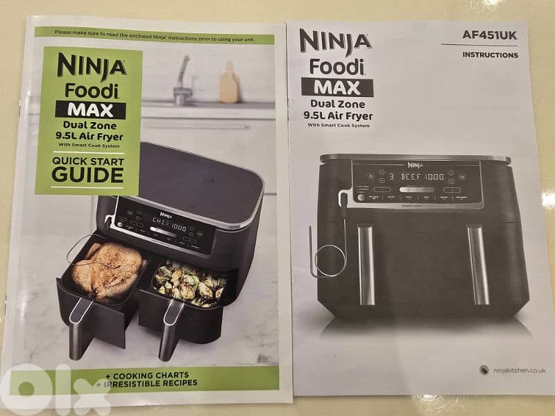 Ninja Foodi Max Dual Zone 9.5L Air Fryer AF451UK – Excellent Condition 3