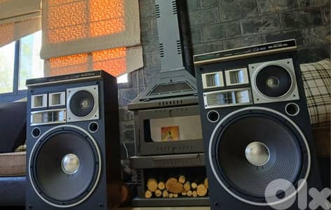Rare pioneer speakers Since 1980 Vintage 5 way Music system سبيكرات