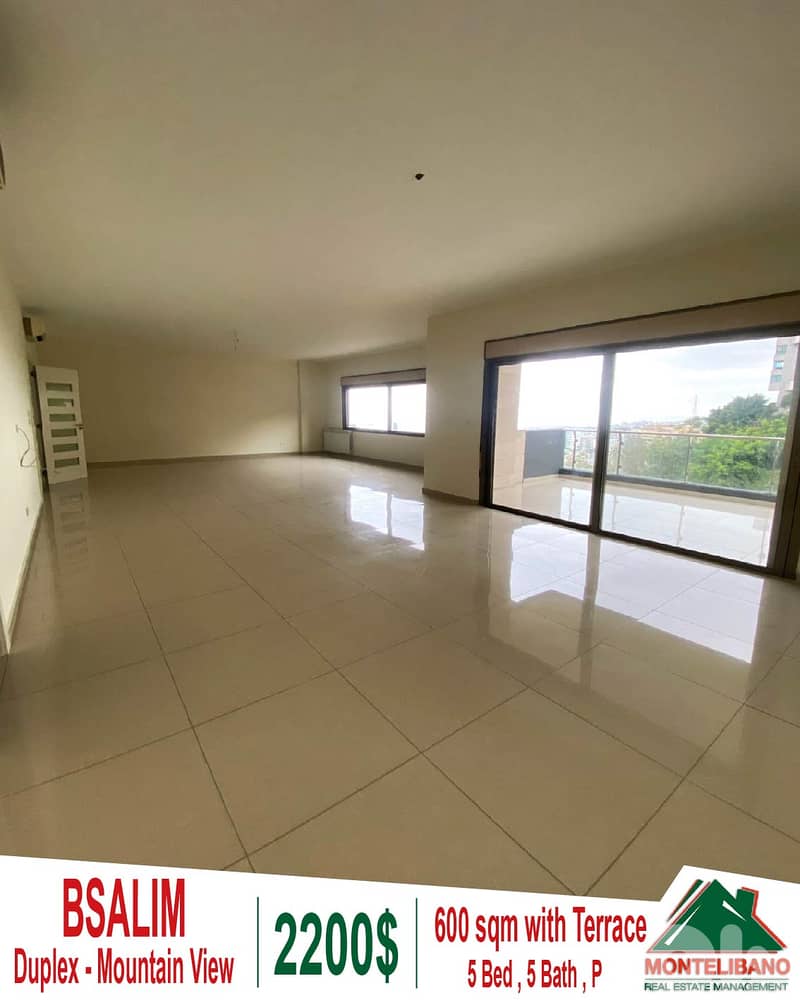 600sqm Duplex in New Building For Rent in Bsalim (بصاليم) with Terrace 0