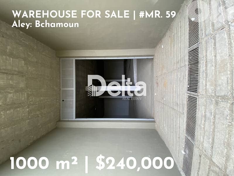 Catchy warehouse for sale in Bchamoun, Aley/بشامون، عاليه 0