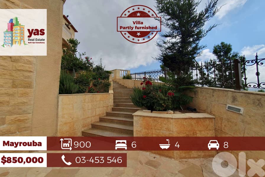 Mayrouba 900m2 | Garden | Villa | Partly Furnished | KH | 0