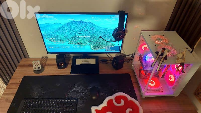 gaming computer with monitor and all accessories 5