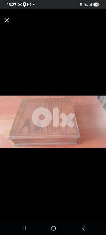 Heavy wood tea bag box. 1