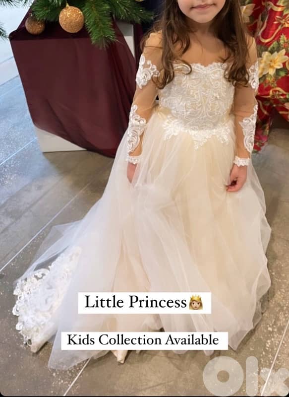 Custom Flower Girl Dress – Matches Maison Lesley Bridal Gown 1