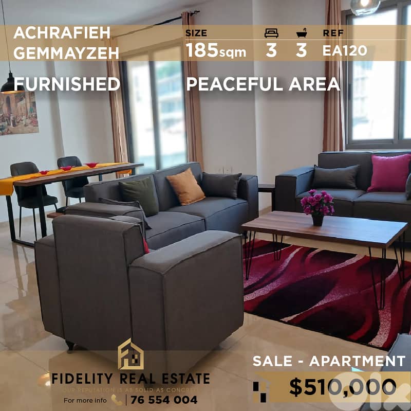 Apartment for sale in Gemmayzeh EA120 شقة للبيع في الجميزة 0