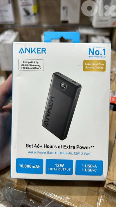 Anker Power Bank (10,000mah, 12w ,2port)