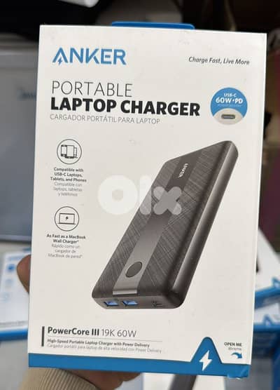 Anker portable laptop charger powercore III 19k 60w