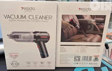 YESIDO VACUUM CLEANER 4500PA WIRELESS MINI PORTABLE CLEANER VC03