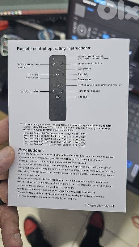 electric turntable 60 cm with remote 5