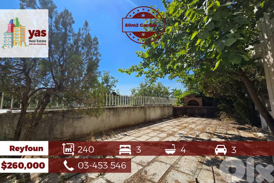 Reyfoun 240m2 | 80m2 Terrace | Mountain View | Furnished | DA 0