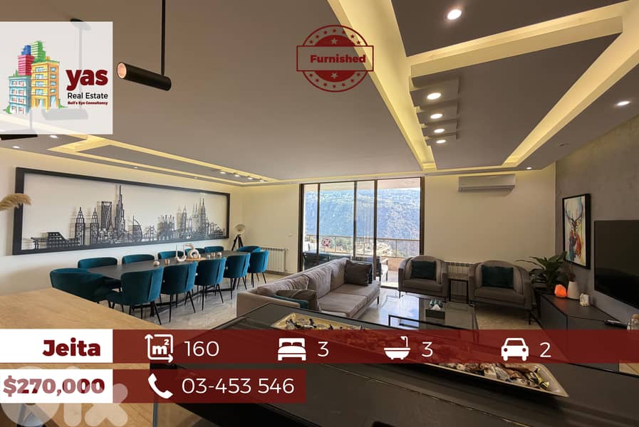 Jeita 160m2 | designer’s Signature | Furnished | Private Street | View 0