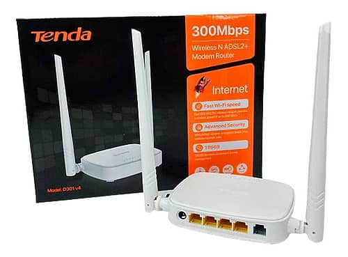 Tenda Adsl 2 Plus Router N300 2.4Ghz D301 2 ANTENNAS D305 4 ANTENNAS 1