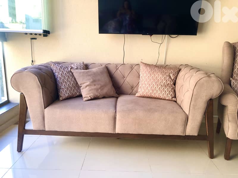 Salon set (4 pieces) - sofas and bergeres صالون 4