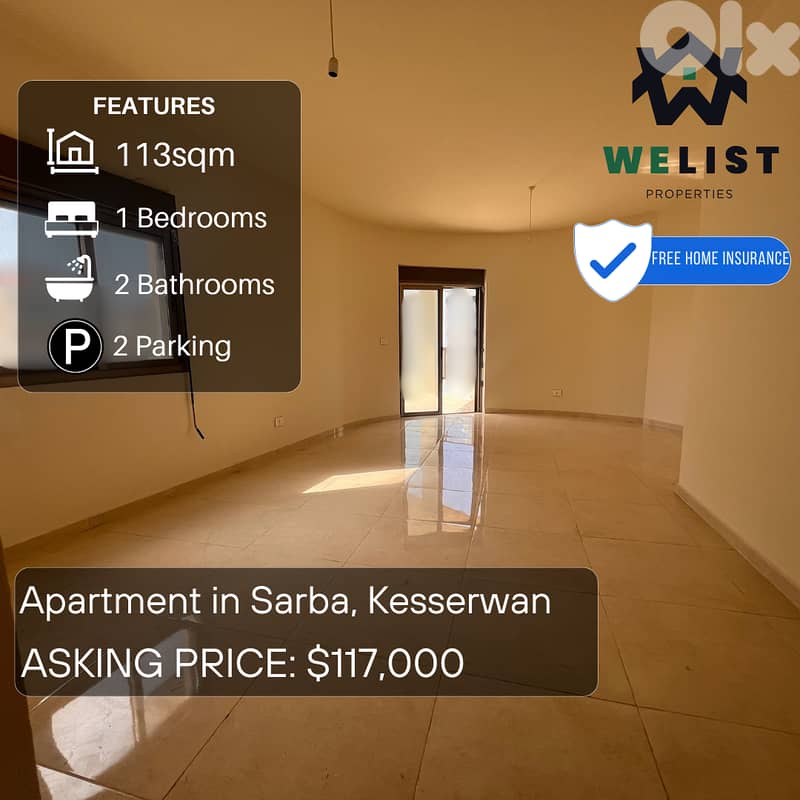 Apartment for sale in Sarba شقة للبيع في صربا 0