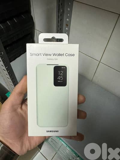 Smart view wallet case galaxy s24 light green