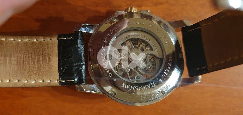 EARNSHAW automatic SWISS MADE CLOCK GENIUNE LEATHER 3