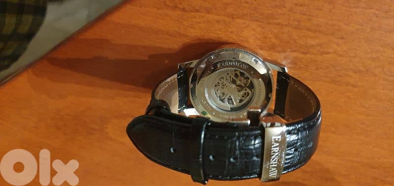 EARNSHAW automatic SWISS MADE CLOCK GENIUNE LEATHER 4