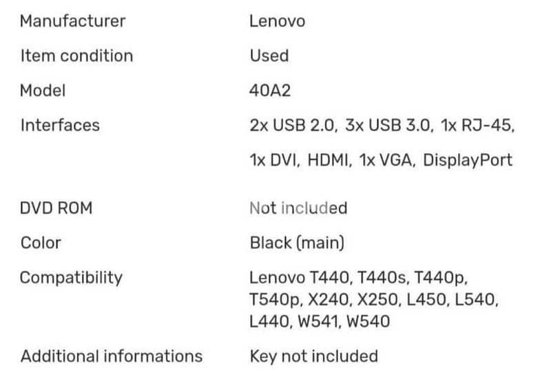 Lenovo dock station 4