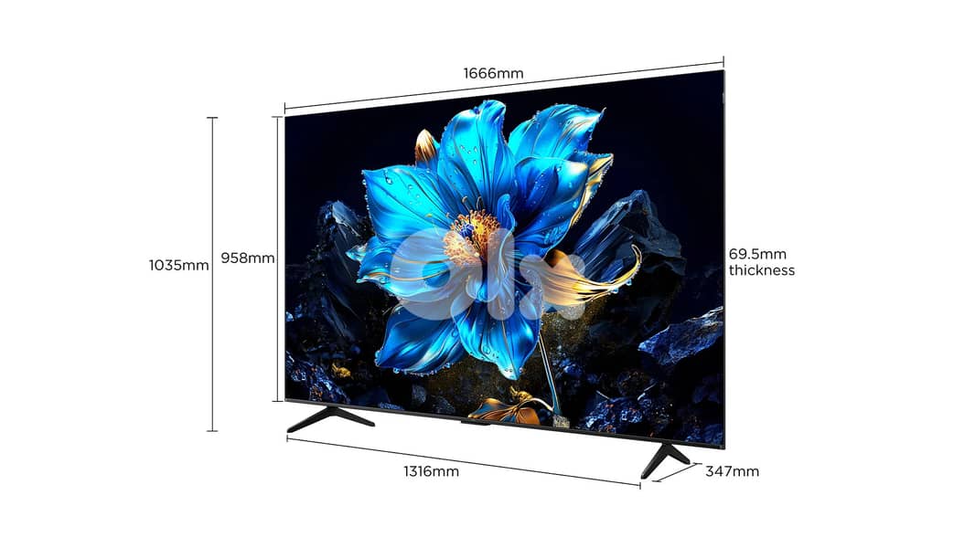 TCL P7K 43" 50" 55" 65" 75" Qled 4K 60Hz Google TV 4
